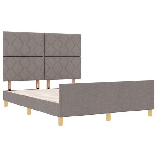 Taupe Stof Sengebund 140x200 cm