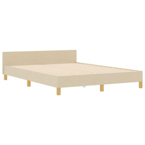 Creme Sengegavl 140x200 cm Stof