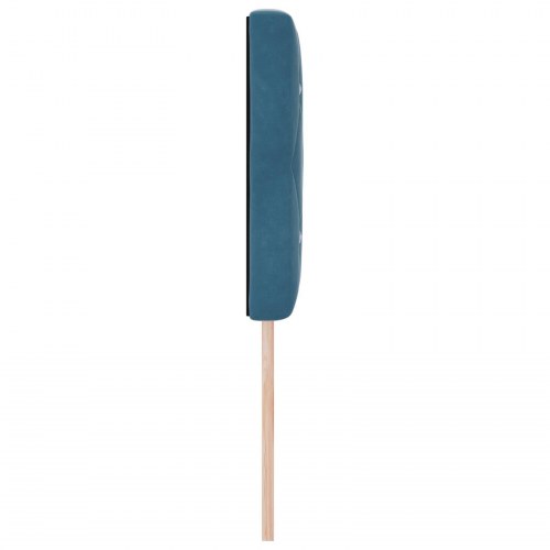 Hovedgavl med Krystal Knapper og Puf, Mørkeblå, 160 cm Fløjl