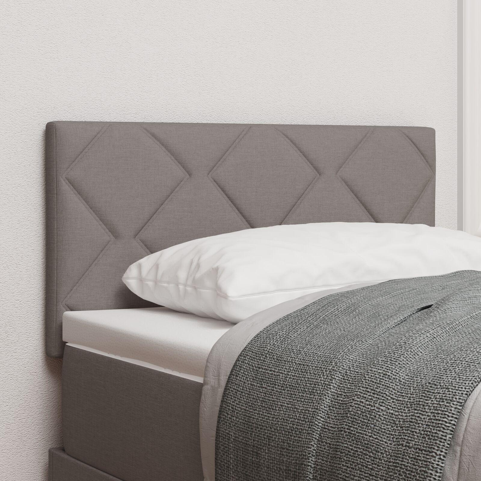 Hovedgærde Design med Diamantblokke Taupe 80 cm Stof