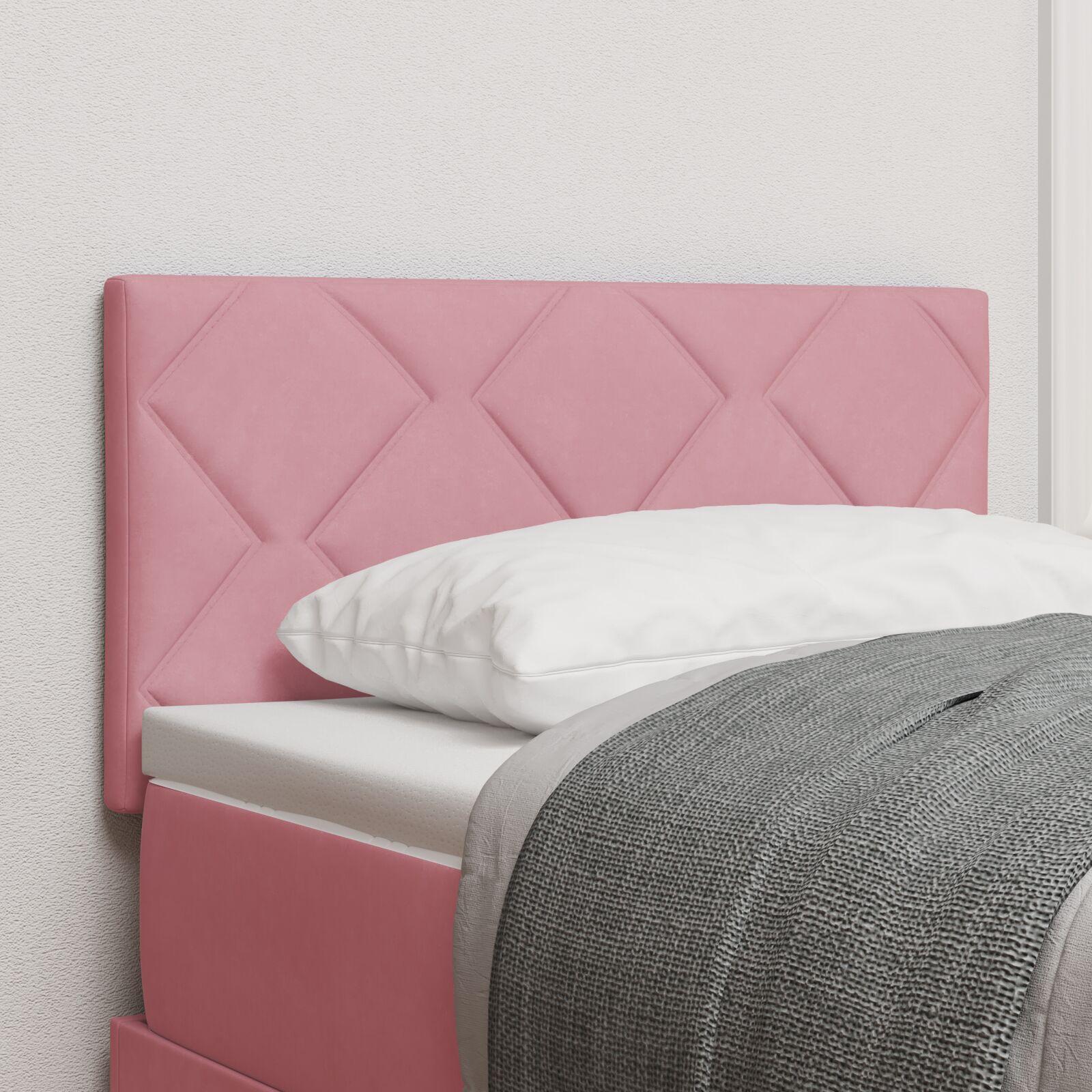 Hovedgærde Diamantblokke Design Pink 80 cm Velour