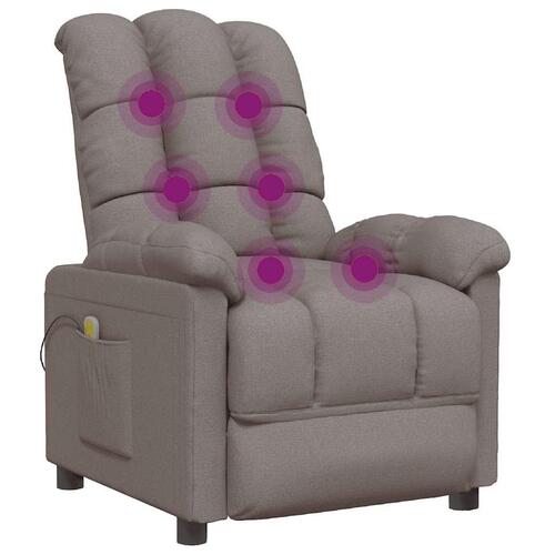 Massagestol stof gråbrun