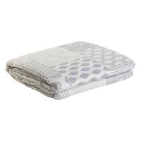 Sengetæppe (vattæppe) DKD Home Decor Beige Grå Seng 180 270 x 270 x 1 cm