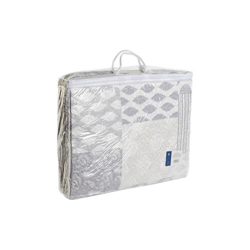 Sengetæppe (vattæppe) DKD Home Decor Beige Grå Seng 180 270 x 270 x 1 cm