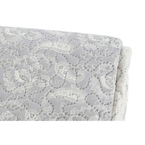 Sengetæppe (vattæppe) DKD Home Decor Beige Grå Seng 180 270 x 270 x 1 cm