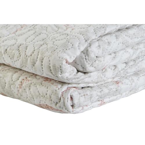 Sengetæppe (vattæppe) DKD Home Decor Brun Beige Seng 180 270 x 270 x 1 cm