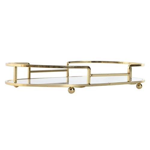 Bakkesæt Home ESPRIT Hvid Gylden Moderne 31 x 17 x 5 cm (2 enheder)