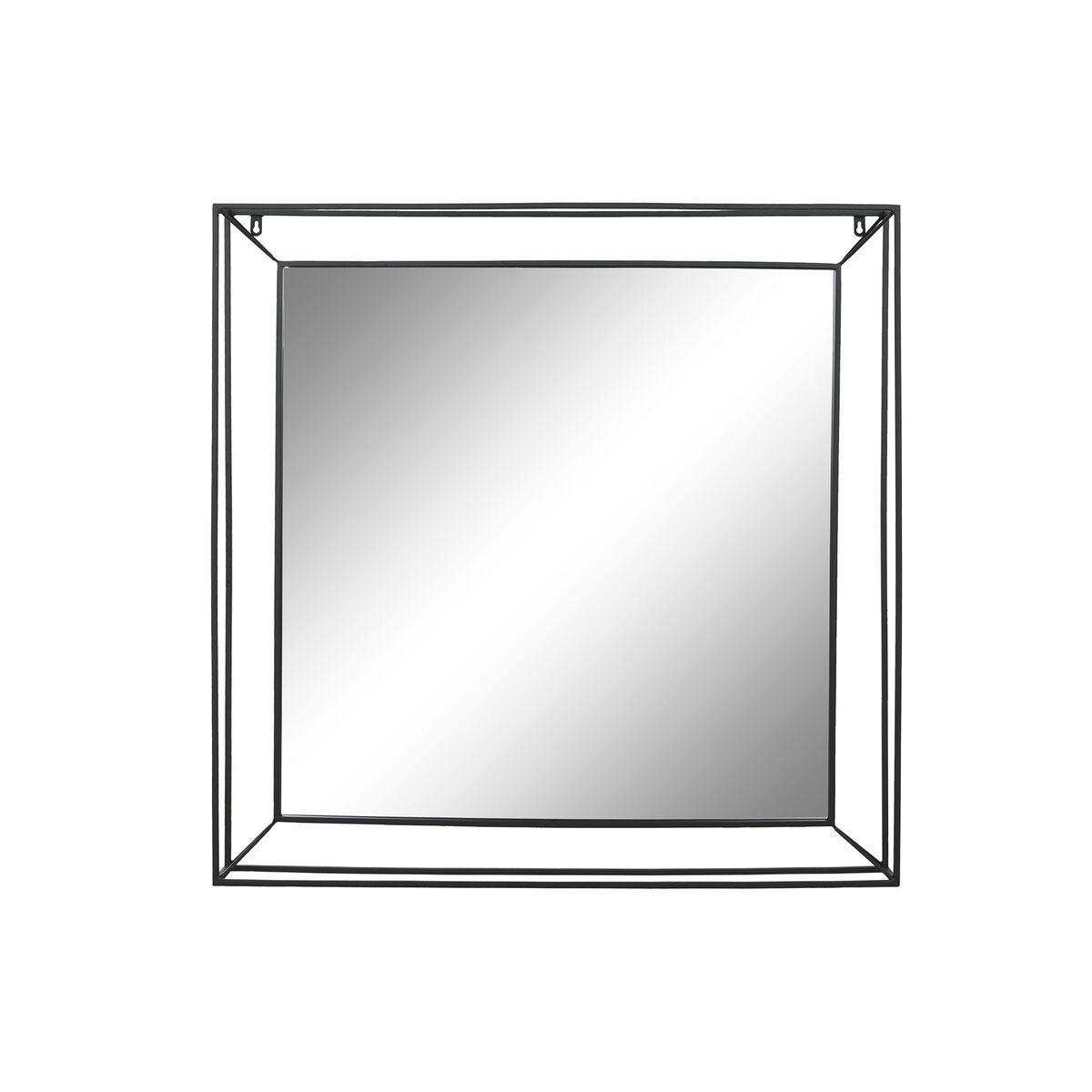 Vægspejl - sort vintage, 90 × 90 cm