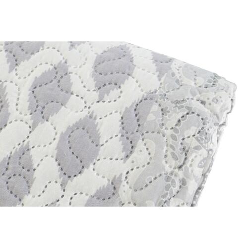 Sengetæppe (vattæppe) DKD Home Decor Beige Grå Seng 90 Seng 150 180 x 260 x 1 cm
