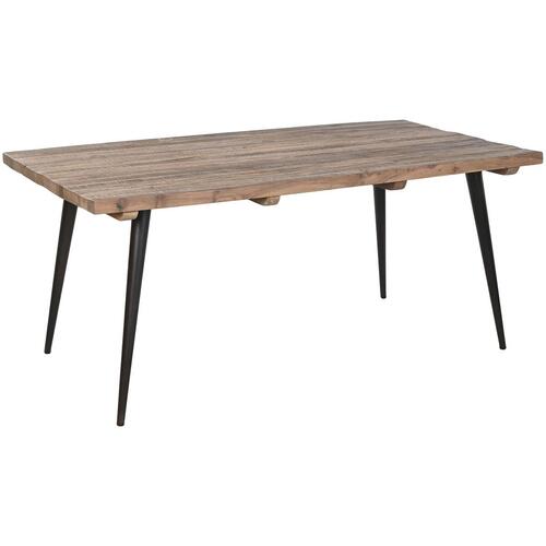 Spisebord Home ESPRIT Sort Natur Jern Genbrugt Træ 180 x 90 x 76 cm