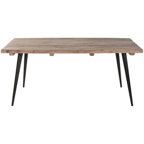 Spisebord Home ESPRIT Sort Natur Jern Genbrugt Træ 180 x 90 x 76 cm