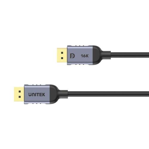 DisplayPort-kabel Unitek C1628GY01-1.5M Sort Grå 1,5 m