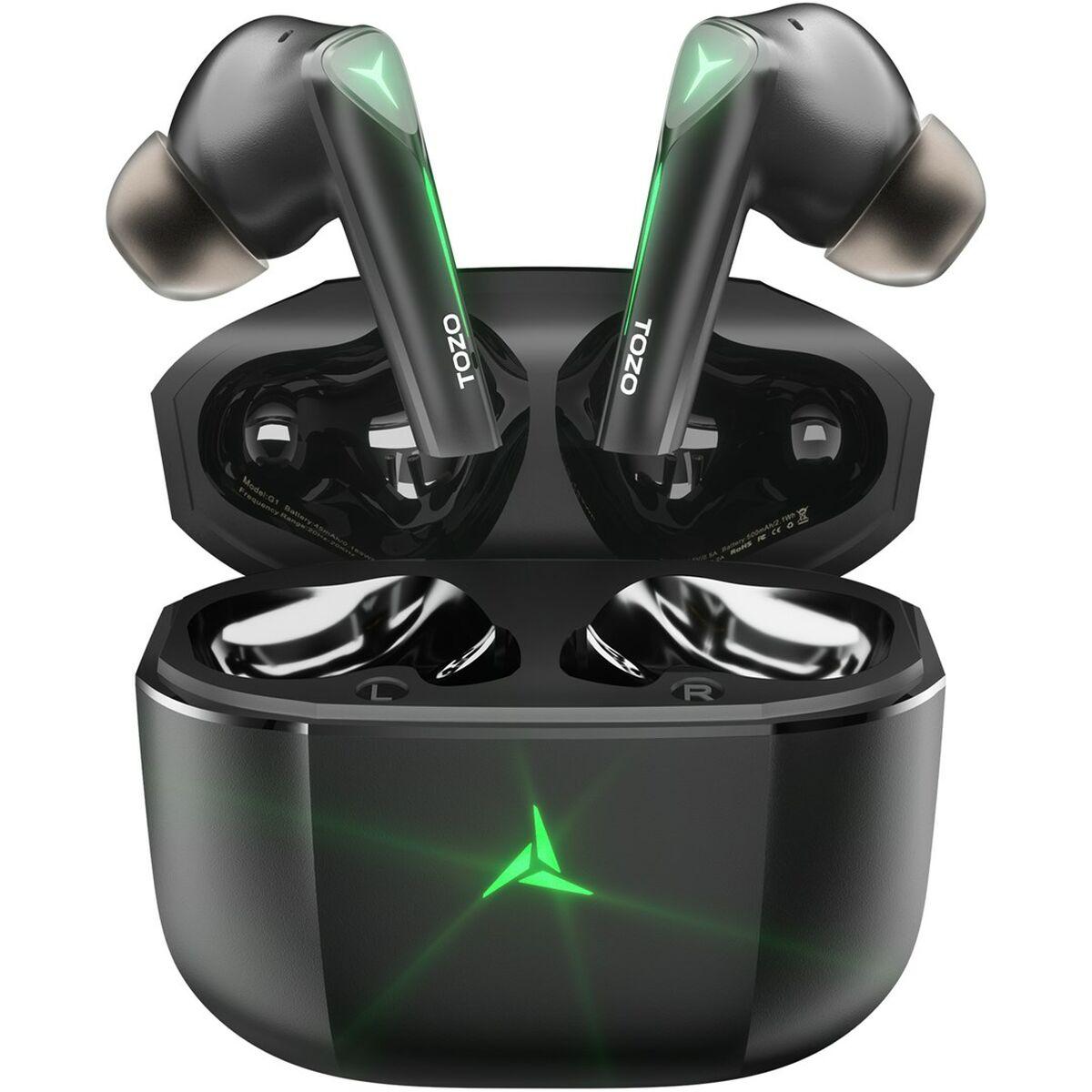 Trådløse høretelefoner med etui til opladning TOZO Gaming Pods Sort