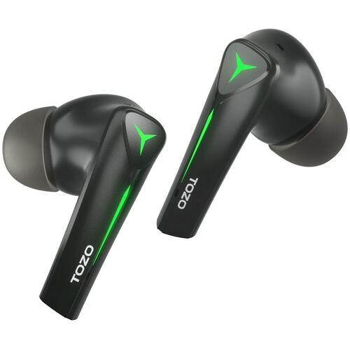 Trådløse høretelefoner med etui til opladning TOZO Gaming Pods Sort