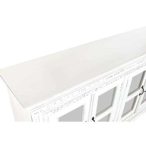 Skænk Home ESPRIT Hvid Krystal Mangotræ 180 x 40 x 100 cm