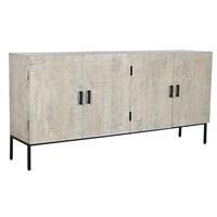 Skænk Home ESPRIT Hvid Metal Mangotræ 180 x 40 x 85 cm