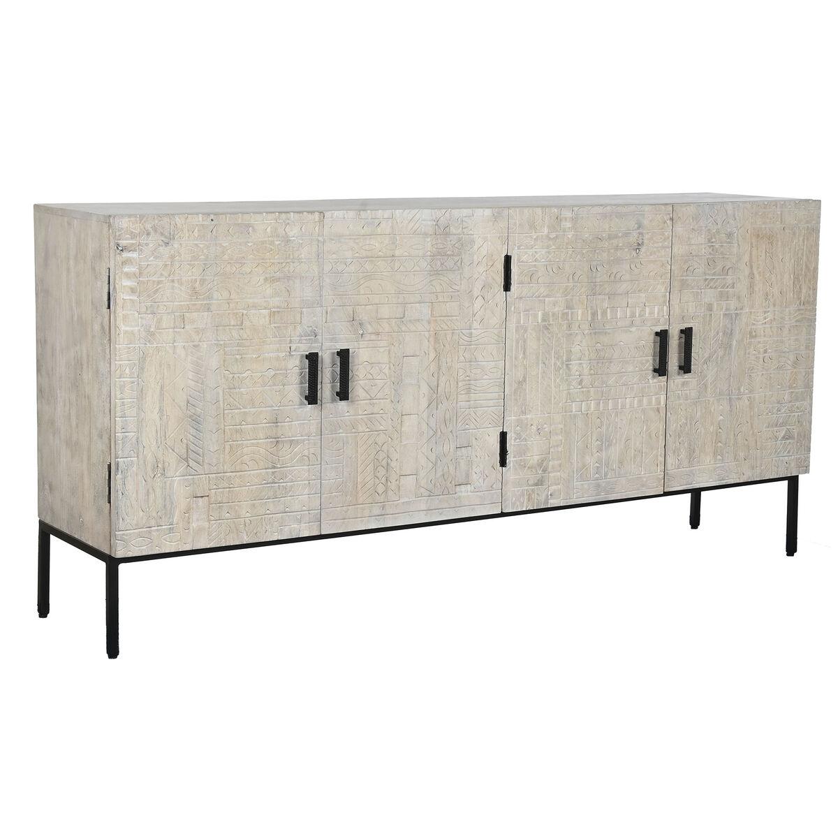 Skænk Home ESPRIT Hvid Metal Mangotræ 180 x 40 x 85 cm