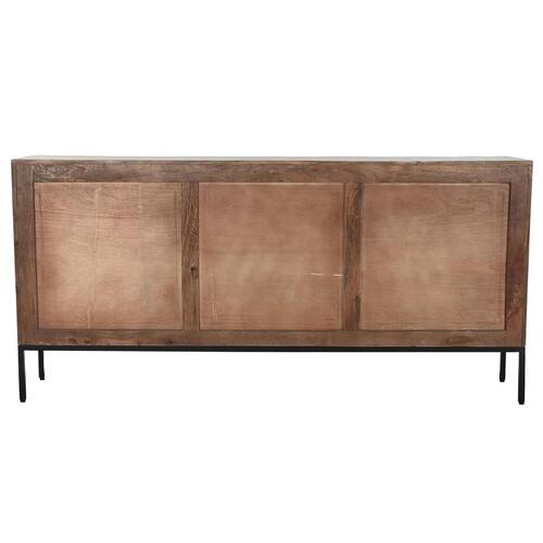 Skænk Home ESPRIT Hvid Metal Mangotræ 180 x 40 x 85 cm