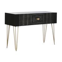 Konsol Home ESPRIT Sort Gylden 120 x 38 x 76 cm