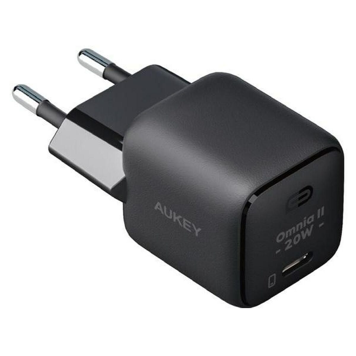 Vægoplader Aukey PA-B1T Sort 20 W (1 enheder)