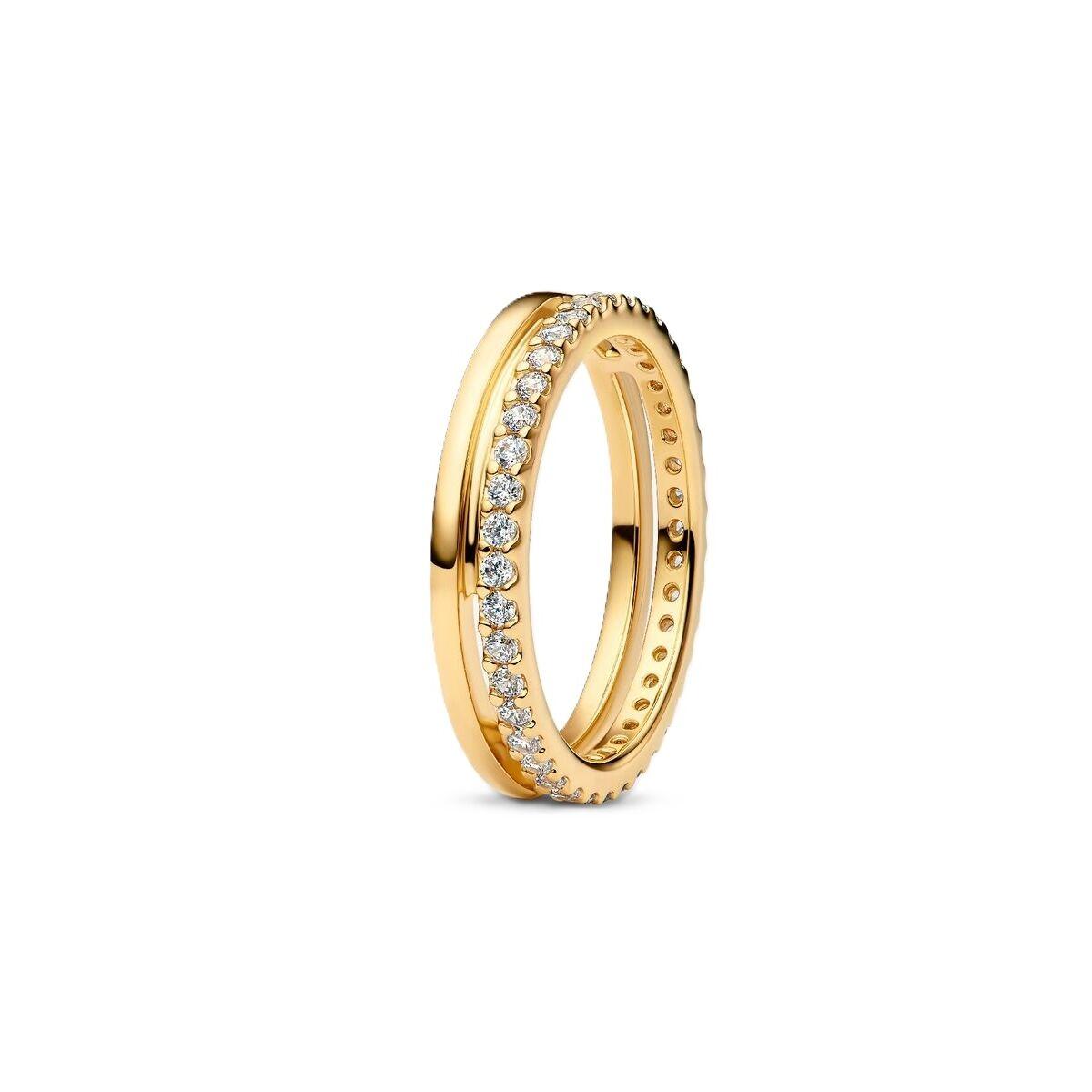 Ring til kvinder Pandora - gylden ring str. 16 (163799C01-56) billede