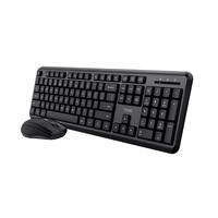 Tastatur og trådløs mus Trust TKM-350 Sort QWERTY