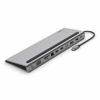USB Hub Belkin INC004BTSGY 100 W Sølvfarvet