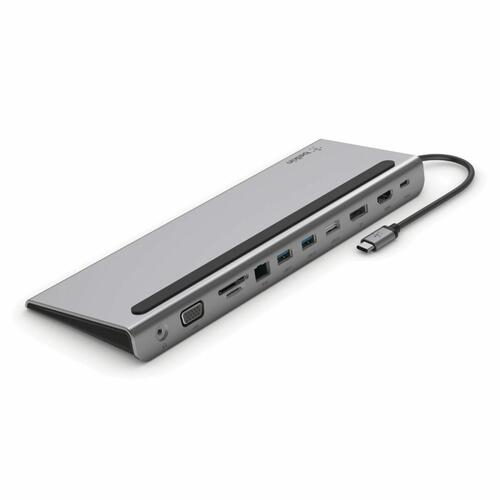 USB Hub Belkin INC004BTSGY 100 W Sølvfarvet