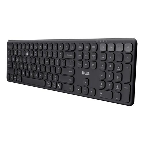 Trådløst tastatur Trust Vaiya Sort QWERTY Qwerty US