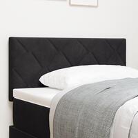Hovedgærde Diamantblokke Design Sort 100 cm Velour