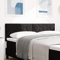 Hovedgavl med diamantblokdesign Sort 140 cm Velvet