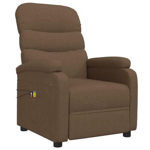 Eldrevet massagestol stof brun