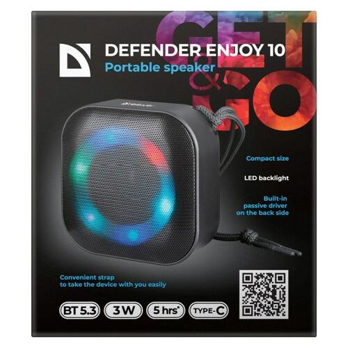 Transportable Bluetooth-højttalere Defender 65009 Sort 3 W