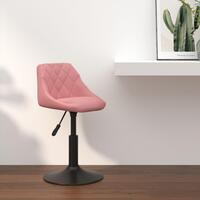 Barstol Lyserød Kunstlæder Medium Rund Moderne Ergonomisk