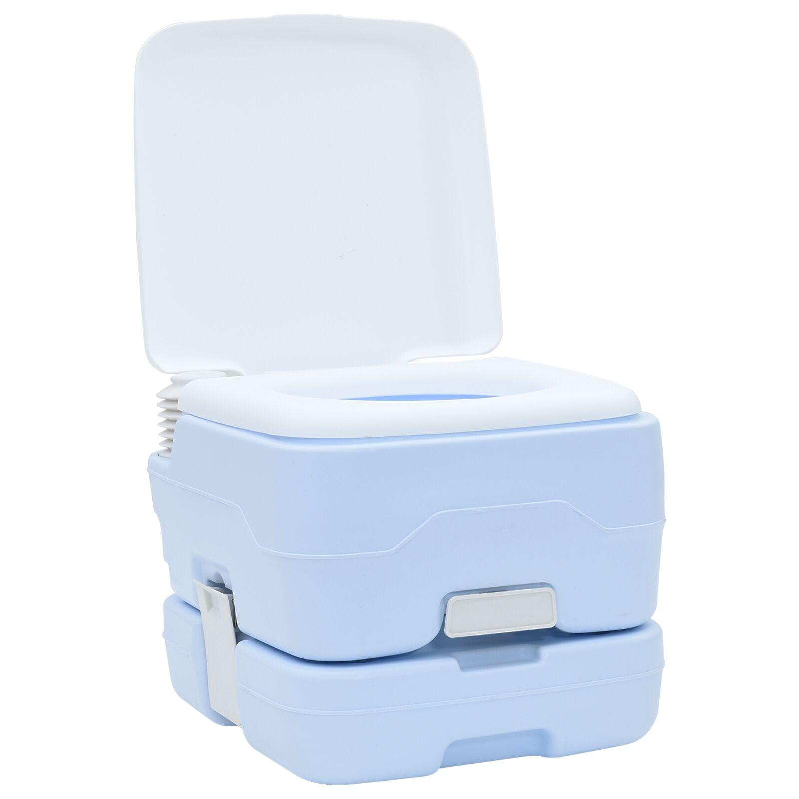 vidaXL Bærbart Camping Toilet Lyseblå 41.5 x 36.5 x 30 cm