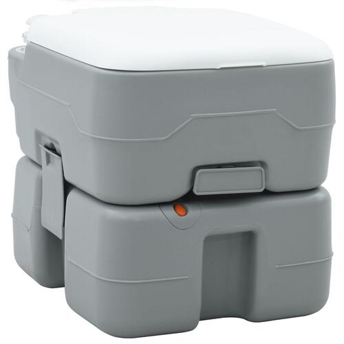 Camping Toilet Portable Grå 10L Frisk Vand 20L Affaldstank