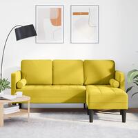 Sofaer Gul Linned stof, træben Standard