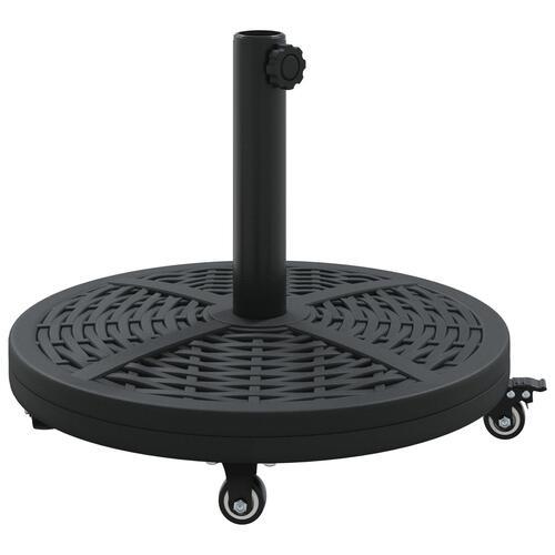 Parasolbase med hjul til Ø38-48 mm stolper 13 kg Rund