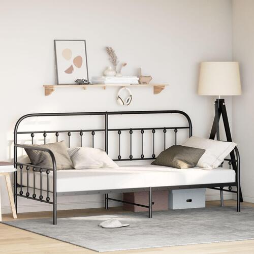 Daybed Ramme Sort 100x200 cm Stål