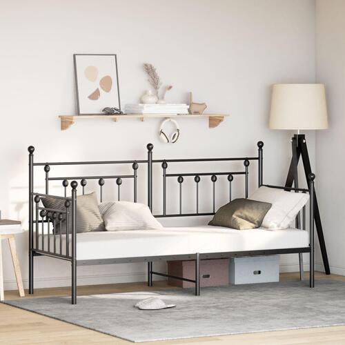 Daybed Ramme Sort 75x190 cm Stål