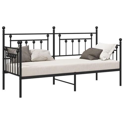 Daybed Ramme Sort 75x190 cm Stål