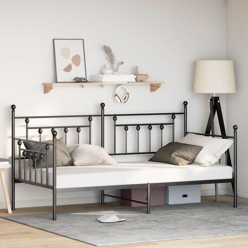 Senge & Sengestelle Sort Metal 90 x 190 cm Metal seng