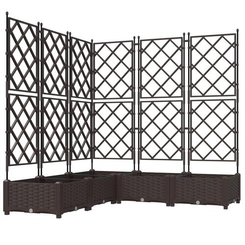 Havekrukke med espalier 5 dele Brun 120x120x125,5 cm