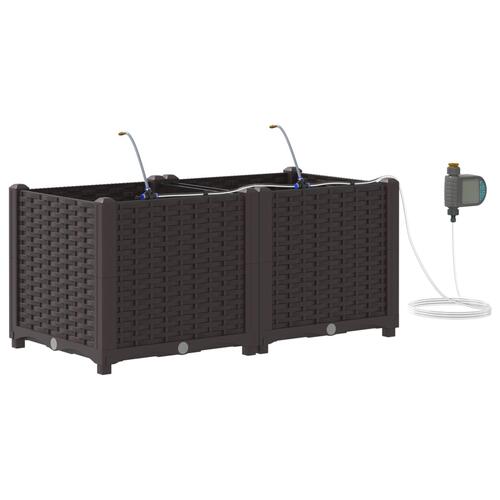 Haveplanter med Vanding System 2 stk Brun