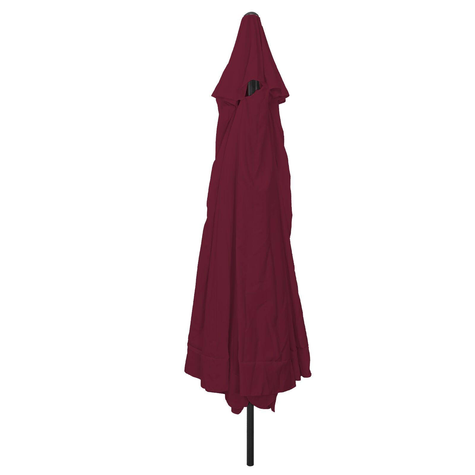 Haveparasol Rød og Sort 395 x 395 x 245 cm Polyester og Stål billede