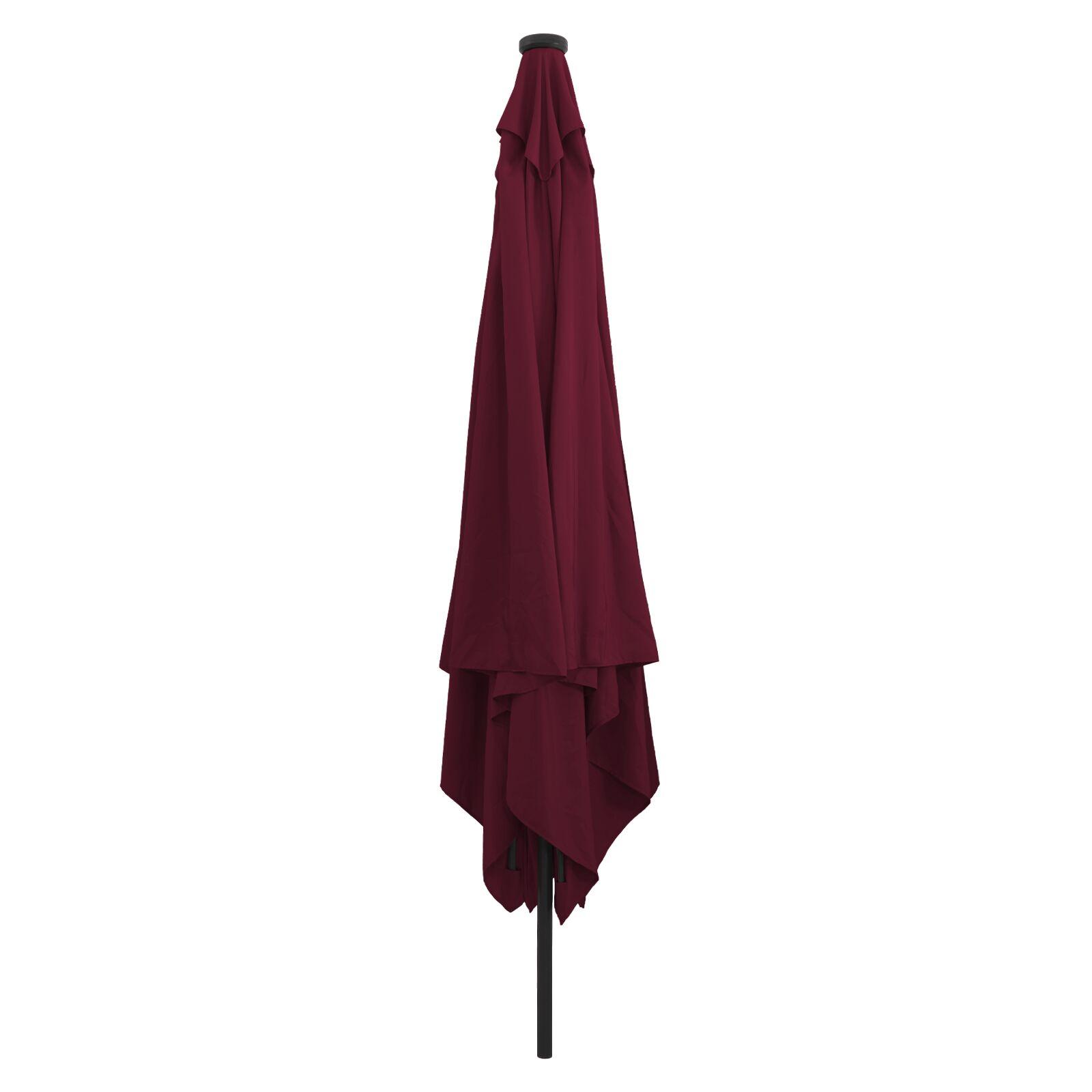 Fyrkantet Hav parasol med LED lys 295x245 cm Bordeaux Rød