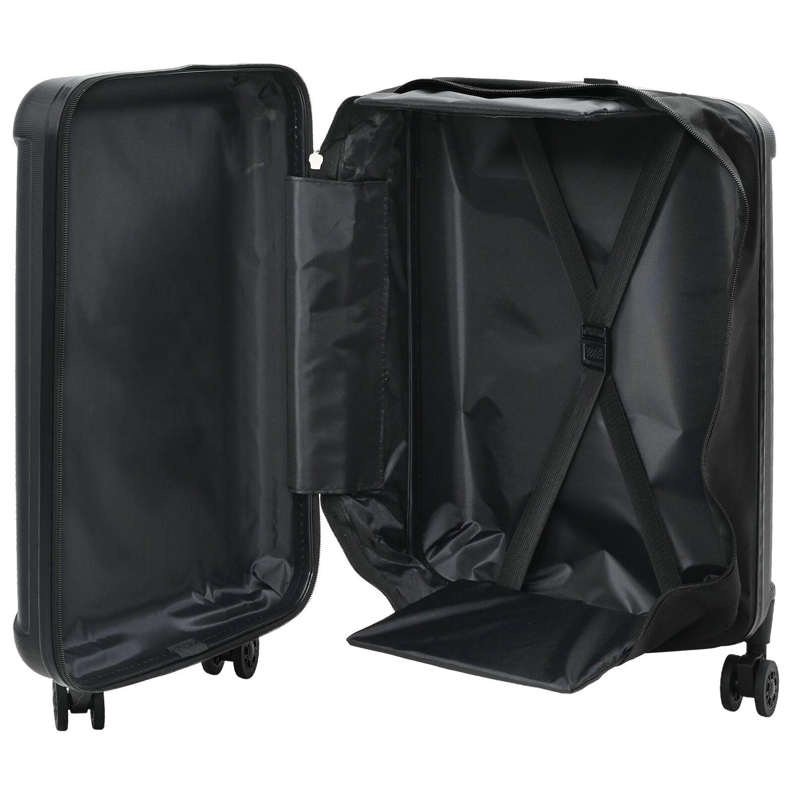 Kuffert med lås Sort 43 x 27 x 66 cm ABS Plastik billede