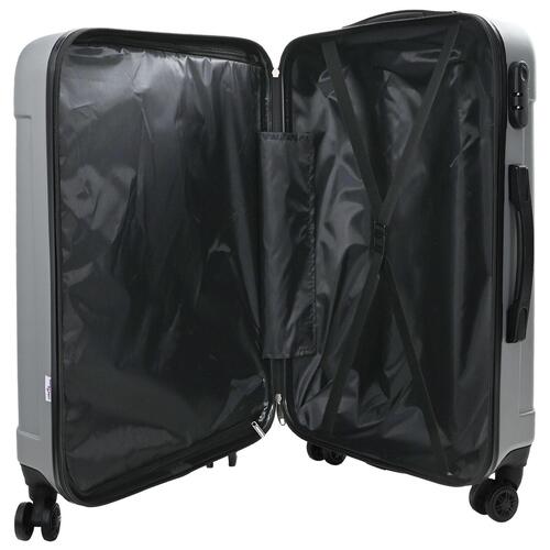 Kuffertsæt 3 stk Hårdt Skall Sølv 20'' 24'' 28'' ABS