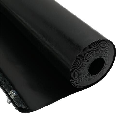 Rodbarriere med forbindelsesrails Sort 0,7x3 m 1,5 mm HDPE