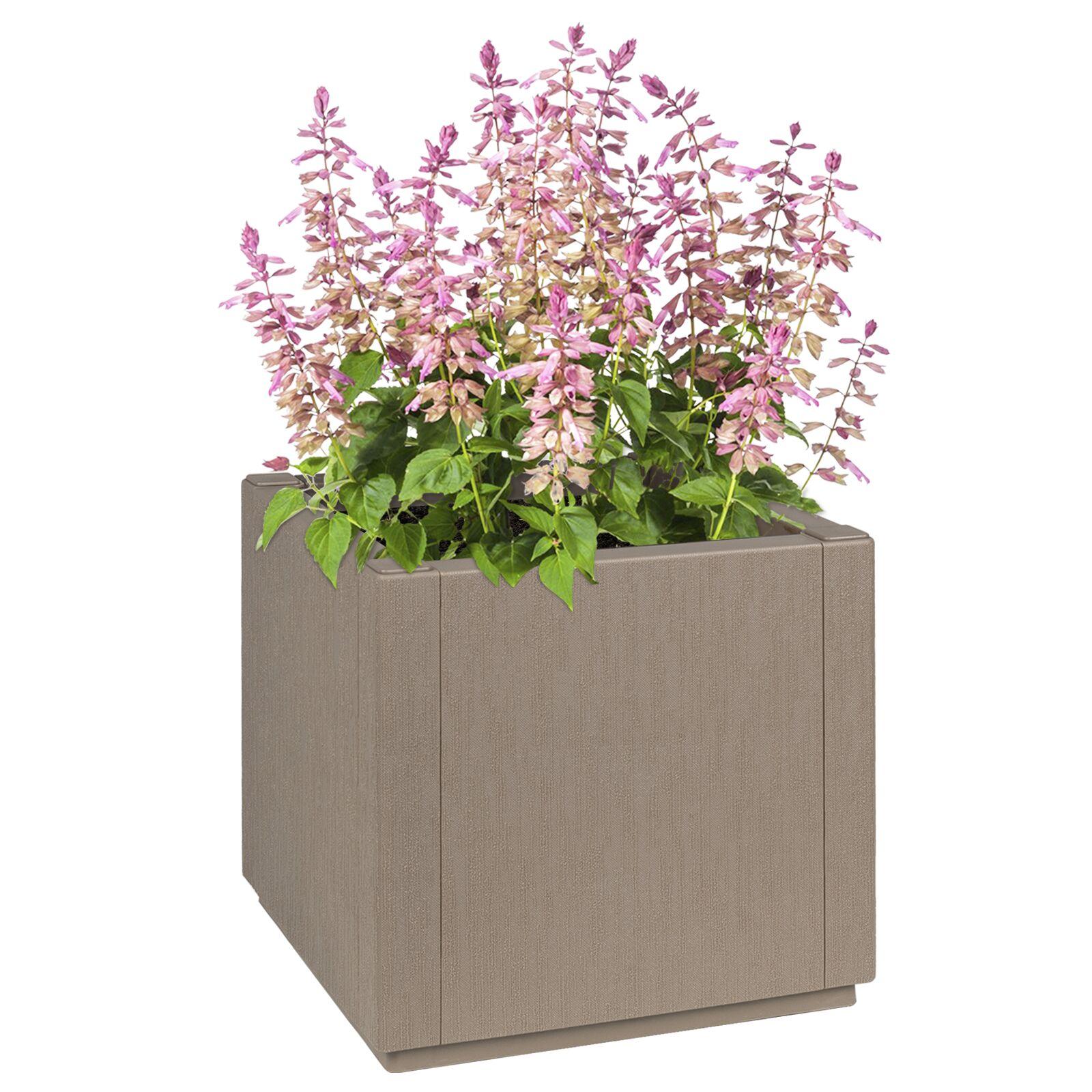 Blomsterkasse Lys Brun 36 x 36 x 35 cm Plastik